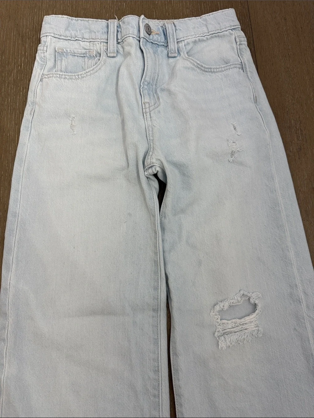 Old Navy Light Blue Girls Baggy Wide Leg Jeans